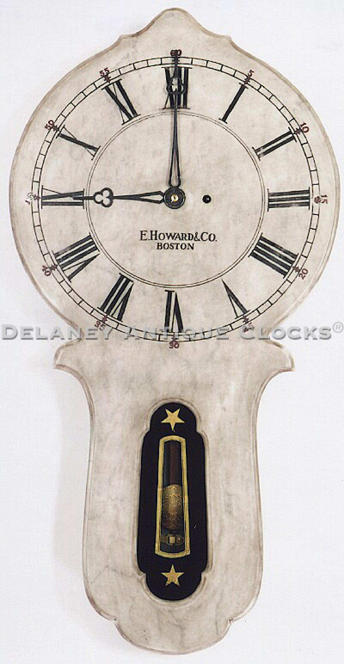 E. Howard & Co. Model No. 27. A marble faced wall clock. Boston